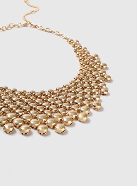 Gold Metal Collar Necklace